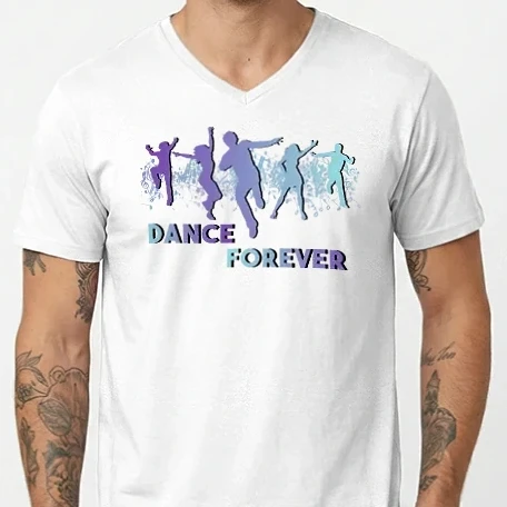 Férfi V-nyakú póló - Dance Forever