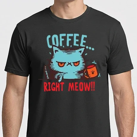 Férfi Imperial póló - Coffee right MEOW !