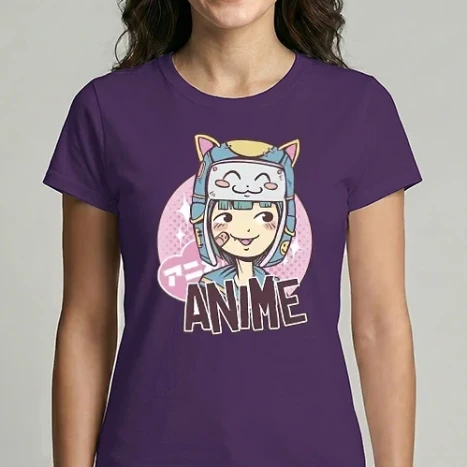 Női Imperial póló - Cuki Anime lány