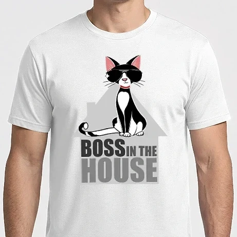 Férfi Imperial póló - BOSS IN THE HOUSE - fehér