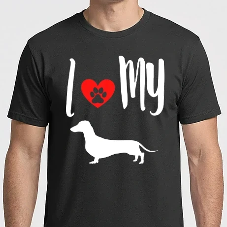 Férfi Imperial póló - I love my dachshund