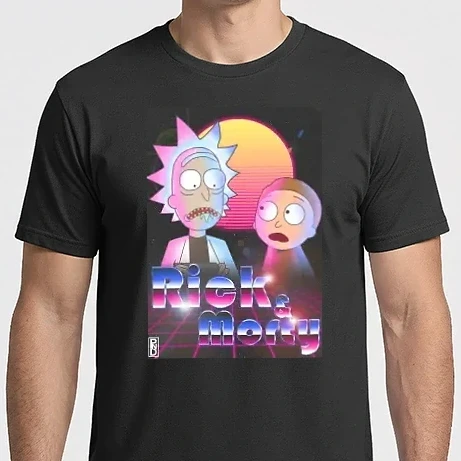 Férfi Imperial póló - Rick és Morty! - retro