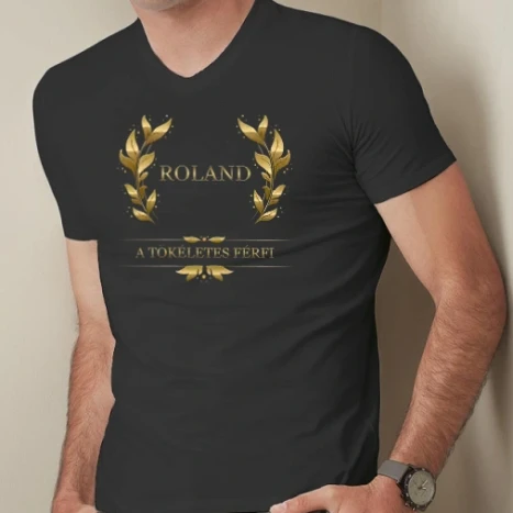 Férfi prémium fit V-nyakú póló - Roland