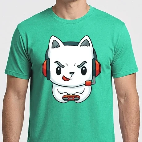 Férfi Imperial póló - Gamer cica