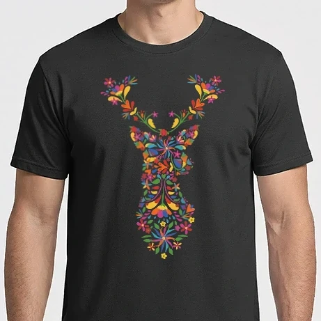 Férfi Imperial póló - Virágmintás Szarvas Floral