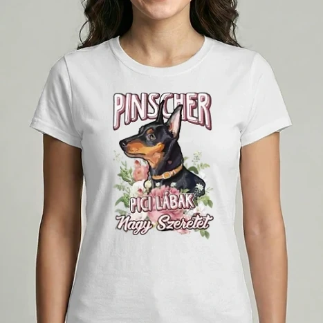 Női Imperial póló - FLORAL DOGGO pinscher 