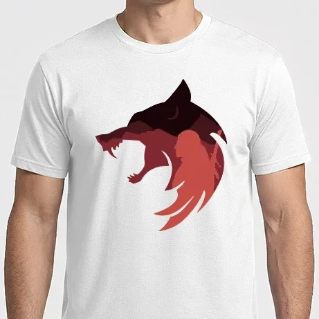 Férfi Imperial póló - Witcher Red Wolf