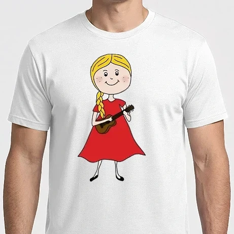 Férfi Imperial póló - ukulelés kislány