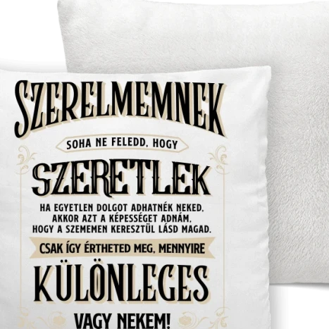 Plüss párnahuzat - Szerelmemnek