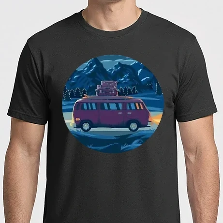 Férfi Imperial póló - Volkswagen hippi busz