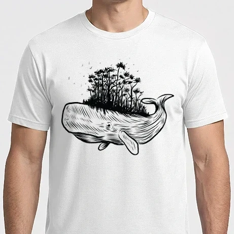 Férfi Imperial póló - Bálna természet 