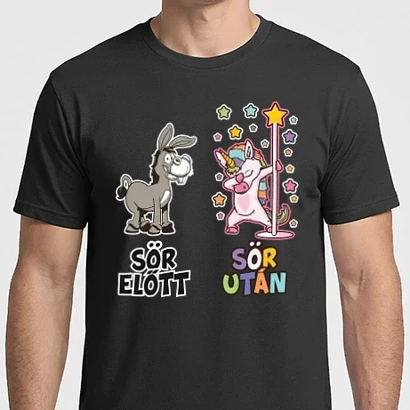 Férfi Imperial póló - Unikornis Sör előtt után