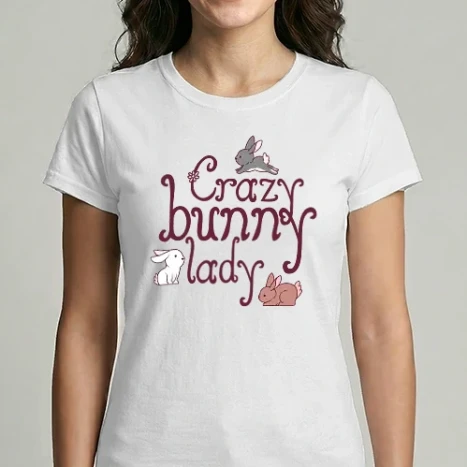 Női Imperial póló - Crazy bunny lady