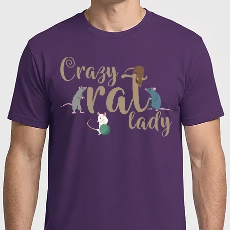 Férfi Imperial póló - Crazy rat lady