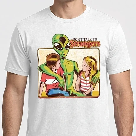 Férfi Imperial póló - Ne beszélj idegenekkel vicces Alien póló
