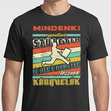 Férfi Imperial póló - RETRO mindenki egyenlőnek születik KÖNYVELŐ