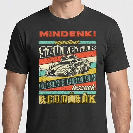 Férfi Imperial póló - RETRO mindenki egyenlőnek születik RENDŐR