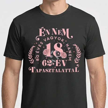 Férfi Imperial póló - Floral szülinapos 80 éves