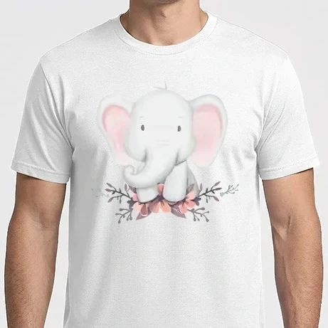 Férfi Imperial póló - Elefánt virággal