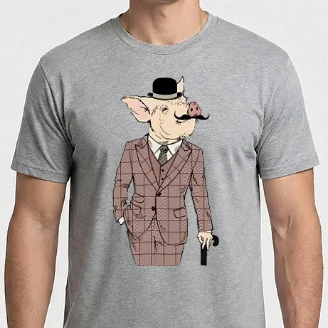 Férfi Imperial póló - British style Hipster Pig