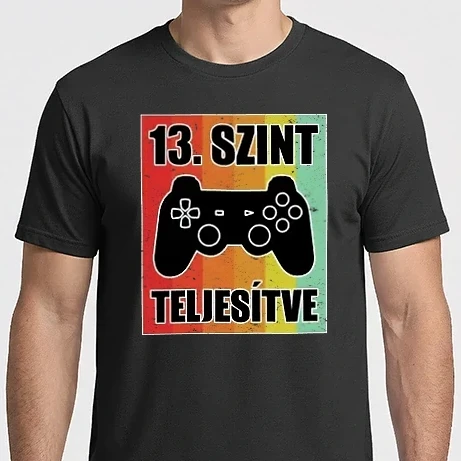 Férfi Imperial póló - 13 szint teljesítve retro gamer