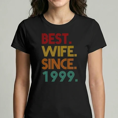 Női Imperial póló - best wife since 1999 retro
