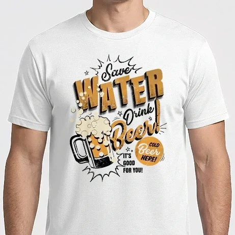 Férfi Imperial póló - Spórolj a vízzel, igyál Sört