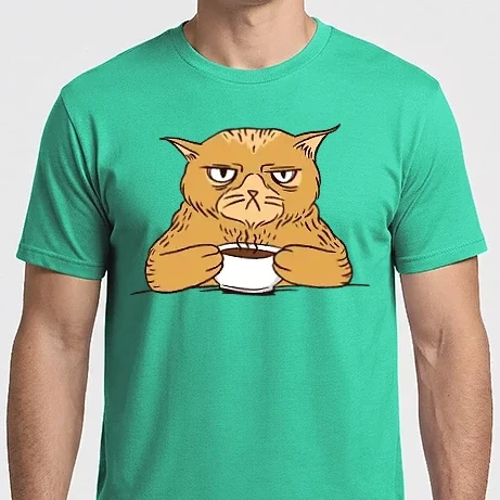 Férfi Imperial póló - Grumpy Cat - Morcos Cica Kávéval