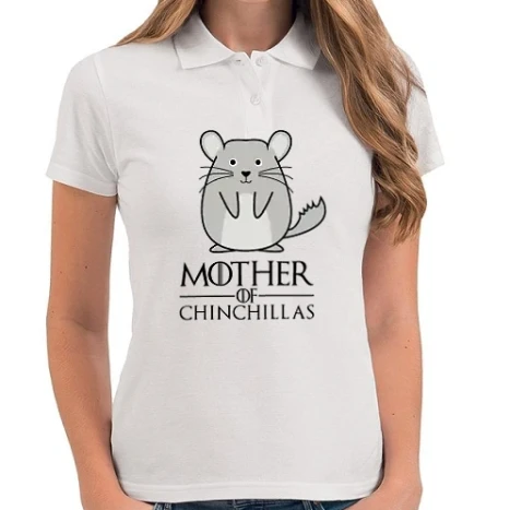 Női galléros póló - Mother of Chinchillas