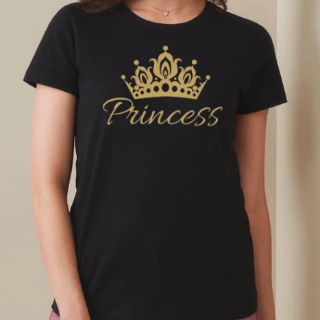 Női prémium kerek nyakú póló  - Princess