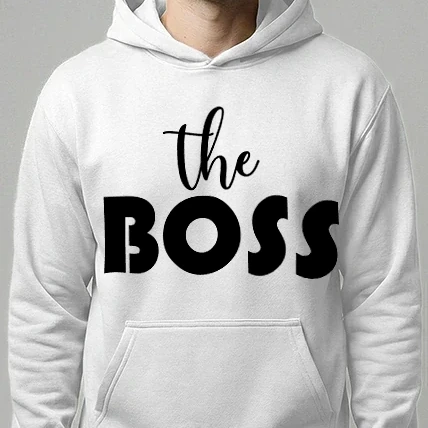 Férfi kapucnis pulóver - the boss