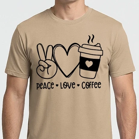 Férfi Imperial póló - Peace Love Coffee