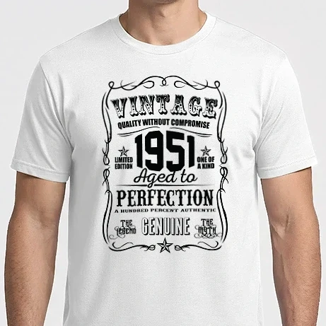 Férfi Imperial póló - Vintage perfection blck 1951