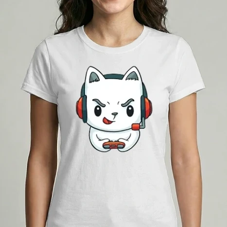 Női Imperial póló - Gamer Cat