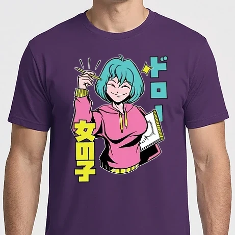 Férfi Imperial póló - Anime rajzoló Lány