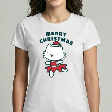 Női Imperial póló - Merry Christmas Cica