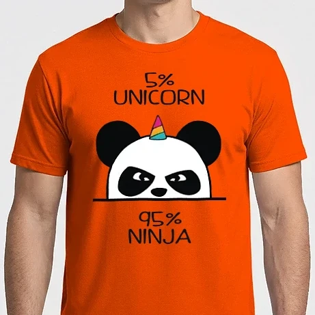 Férfi Imperial póló - Panda unikornis és ninja