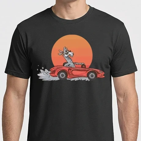 Férfi Imperial póló - Retro Láma Autó