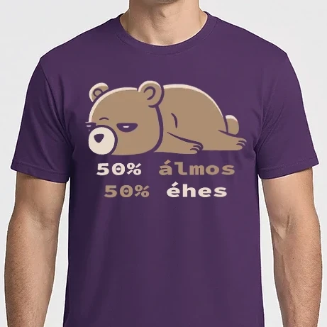 Férfi Imperial póló - Maci 50% éhes álmos
