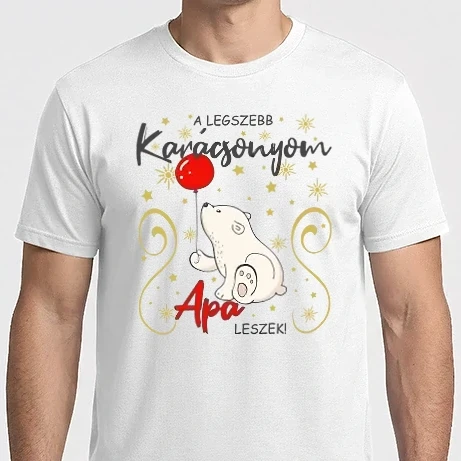 Férfi Imperial póló - A Legszebb Karácsonyom, Apa leszek!