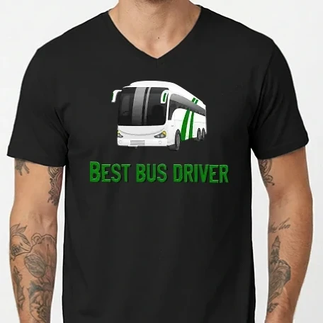 Férfi V-nyakú póló - Best Bus Driver