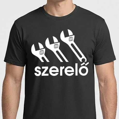 Férfi Imperial póló - Szerelő - Fekete
