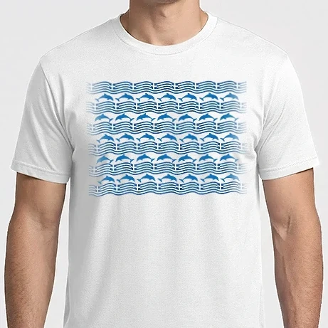 Férfi Imperial póló - Görög zászló és delfinek minta