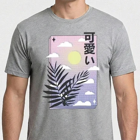 Férfi Imperial póló - Vaporwave Hullám