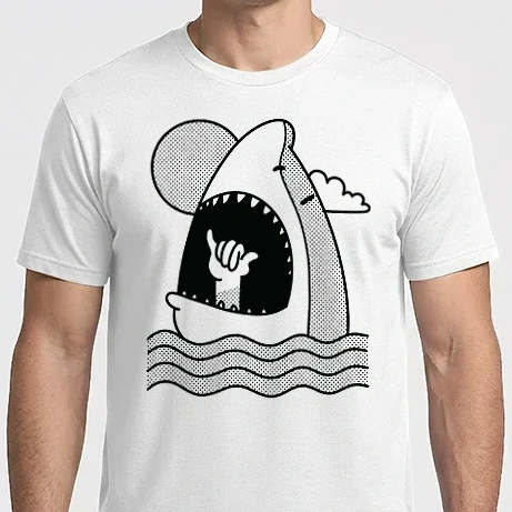 Férfi Imperial póló - Cápa Aloha