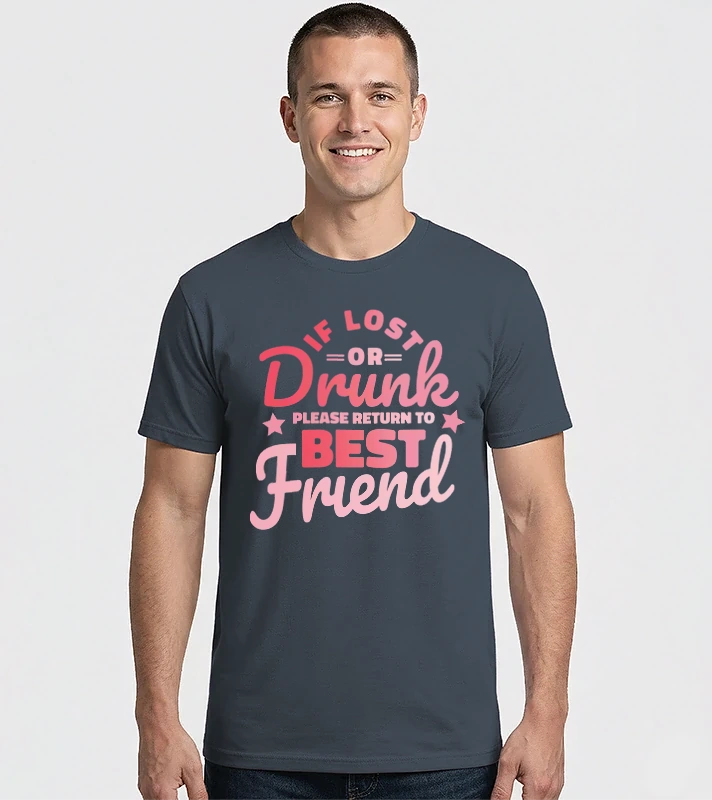 If los or drunk please return to Best Friend – Férfi Imperial póló