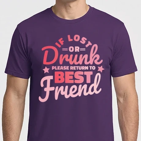 Férfi Imperial póló - If los or drunk please return to Best Friend