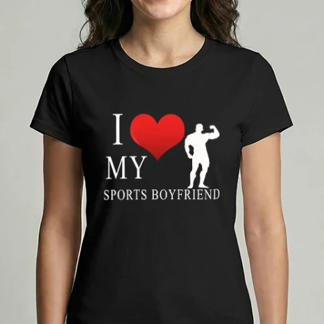 Női Imperial póló - I Love My Sports Boyfriend - Páros minta