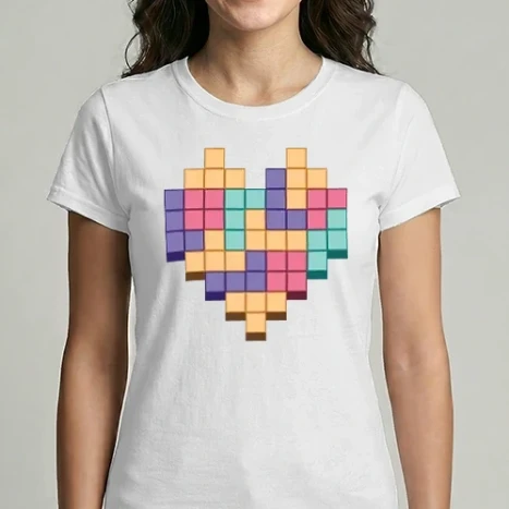 Női Imperial póló - Tetris Szív