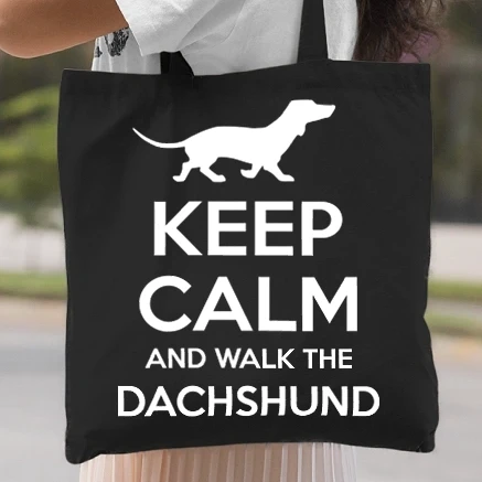 Vászontáska - Keep Calm and walk the Dachshund
